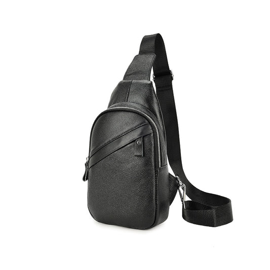 Men's First Layer Cowhide Korean Fashion Men's Chest Bag