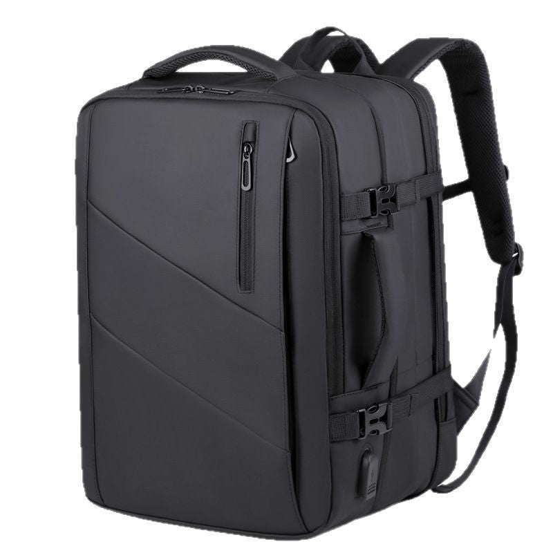 Men's Large Capacity Waterproof College Computer Expandable Business Backpack