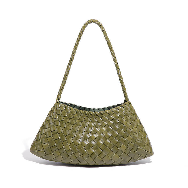 Women's Urban Simple Retro Solid Color Vegetable Basket Mother Underarm Women's Handbag