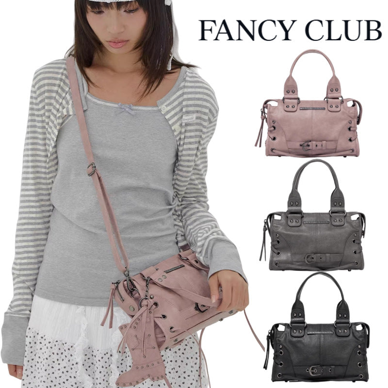 Trendy Niche Locomotive Style Large Capacity Women's Shoulder Bag