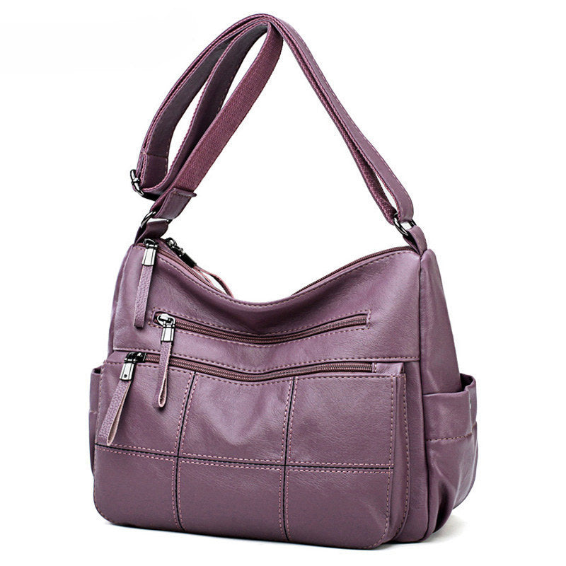 Women's Solid Color Simple Mom Large Capacity Women's Messenger Bag