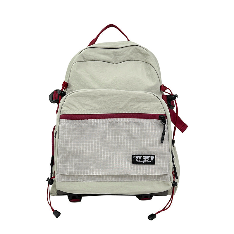 Women's & Men's Good-looking Contrast Color Versatile Preppy Style Leisure Backpack