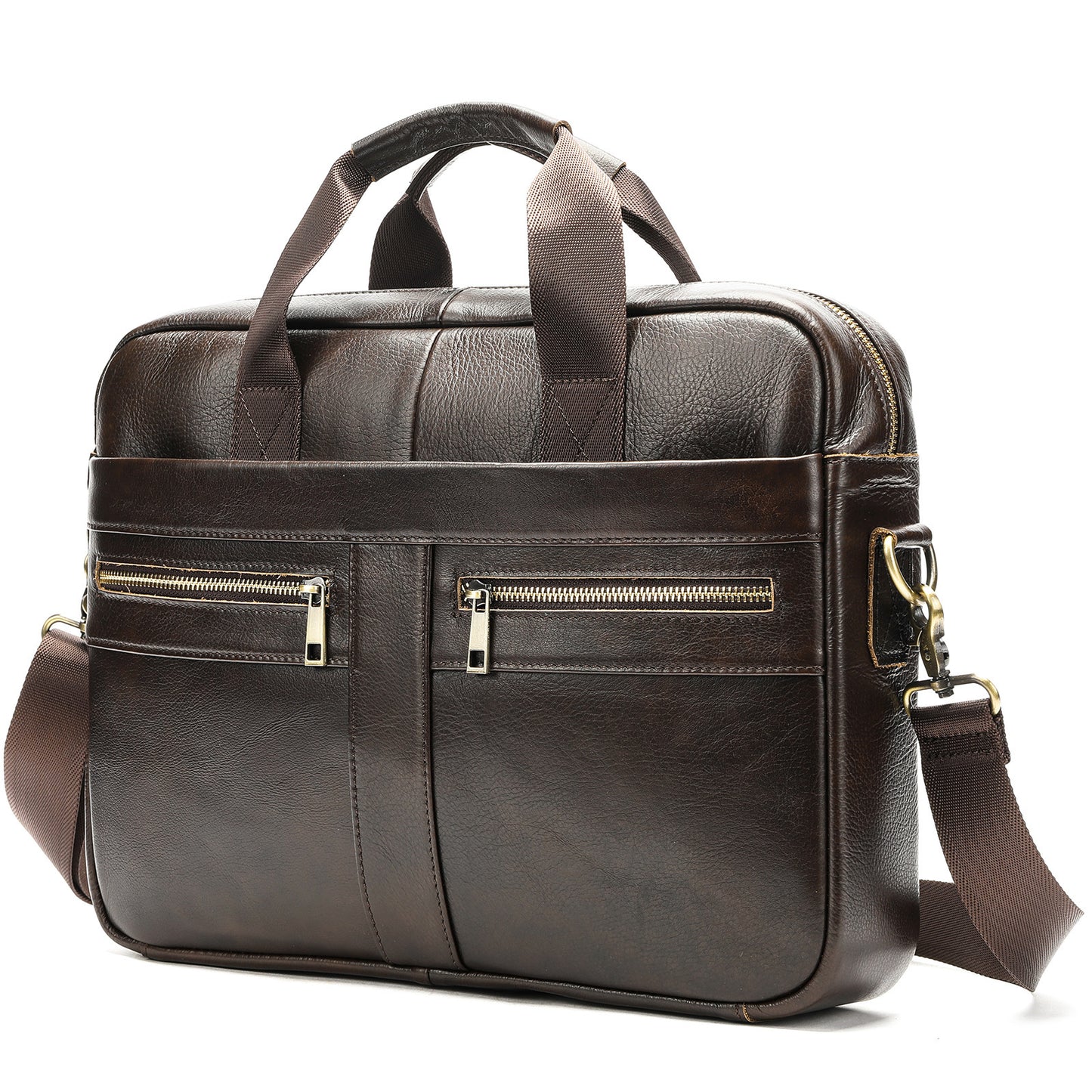 Men's Business Leather High-grade First Layer Cowhide Portable Commuter Men's Briefcase