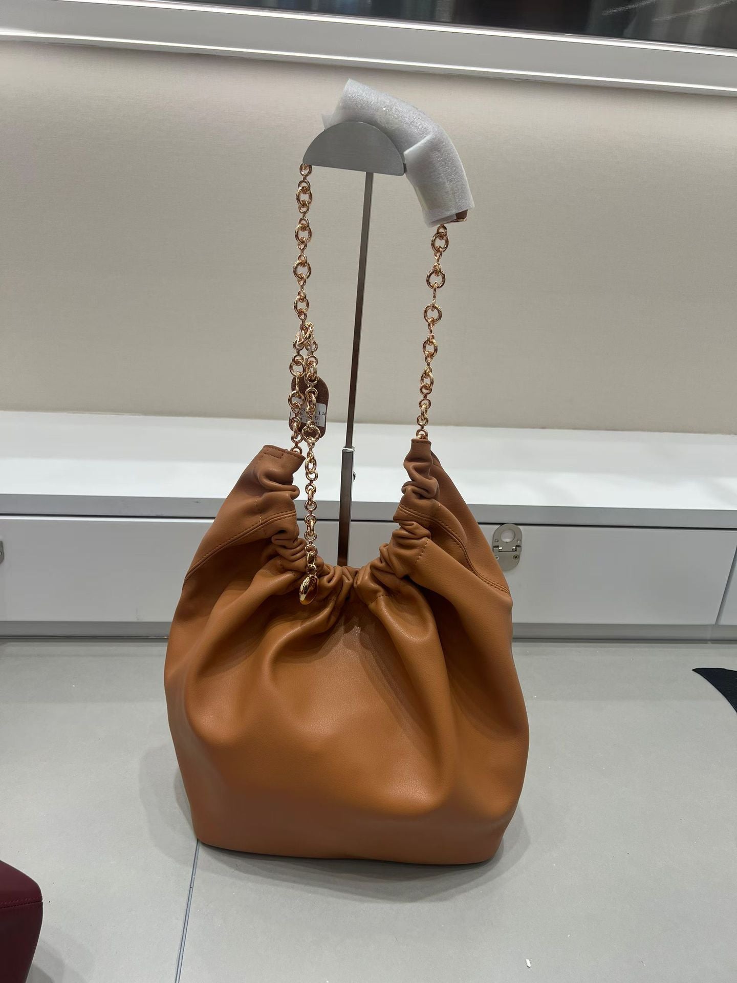 Layer Cowhide Garbage Chain Underarm Soft Genuine Women's Shoulder Bag
