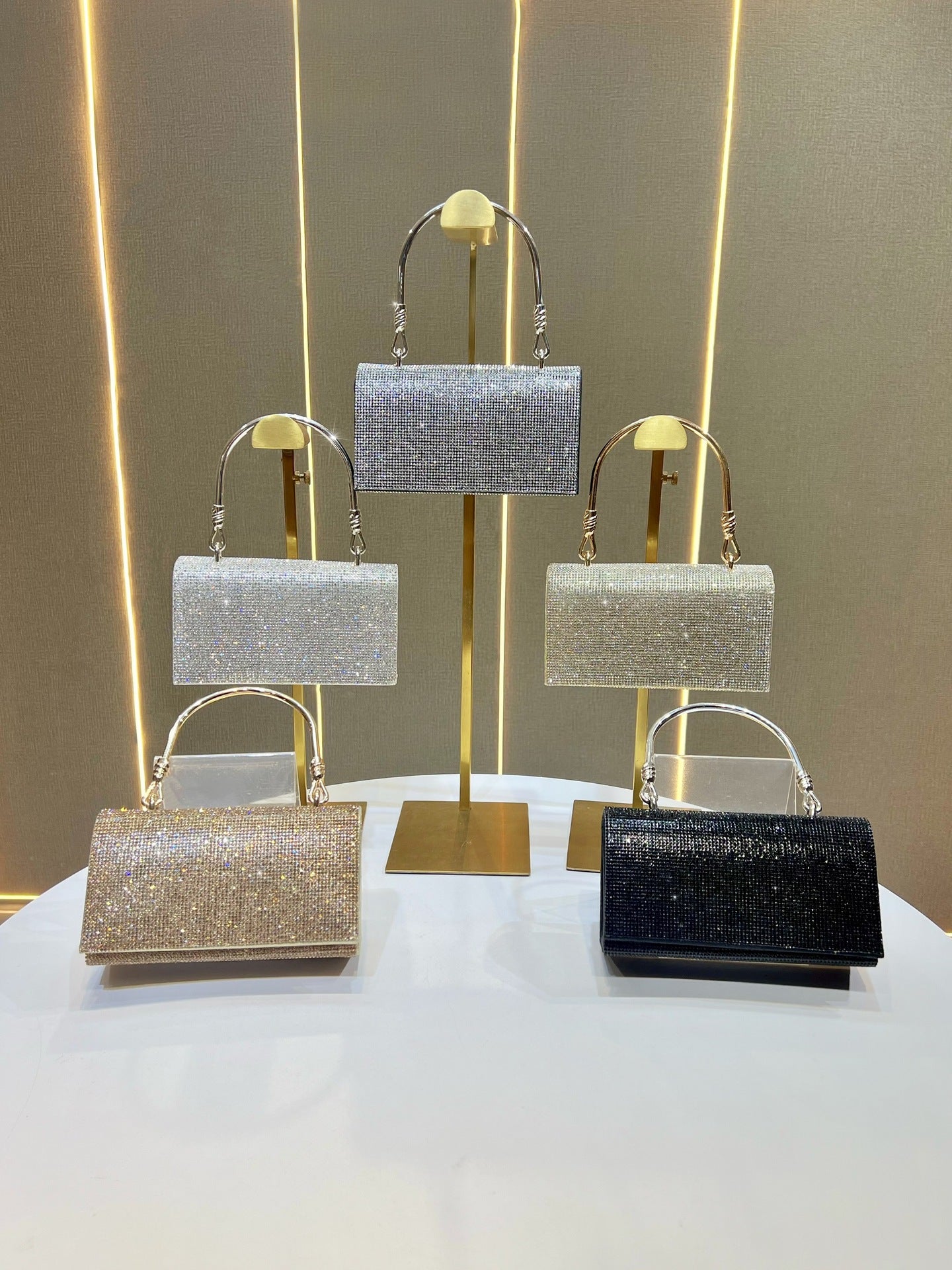 Women's Diamonds Niche Rhinestone Clutch Wedding Banquet Bags