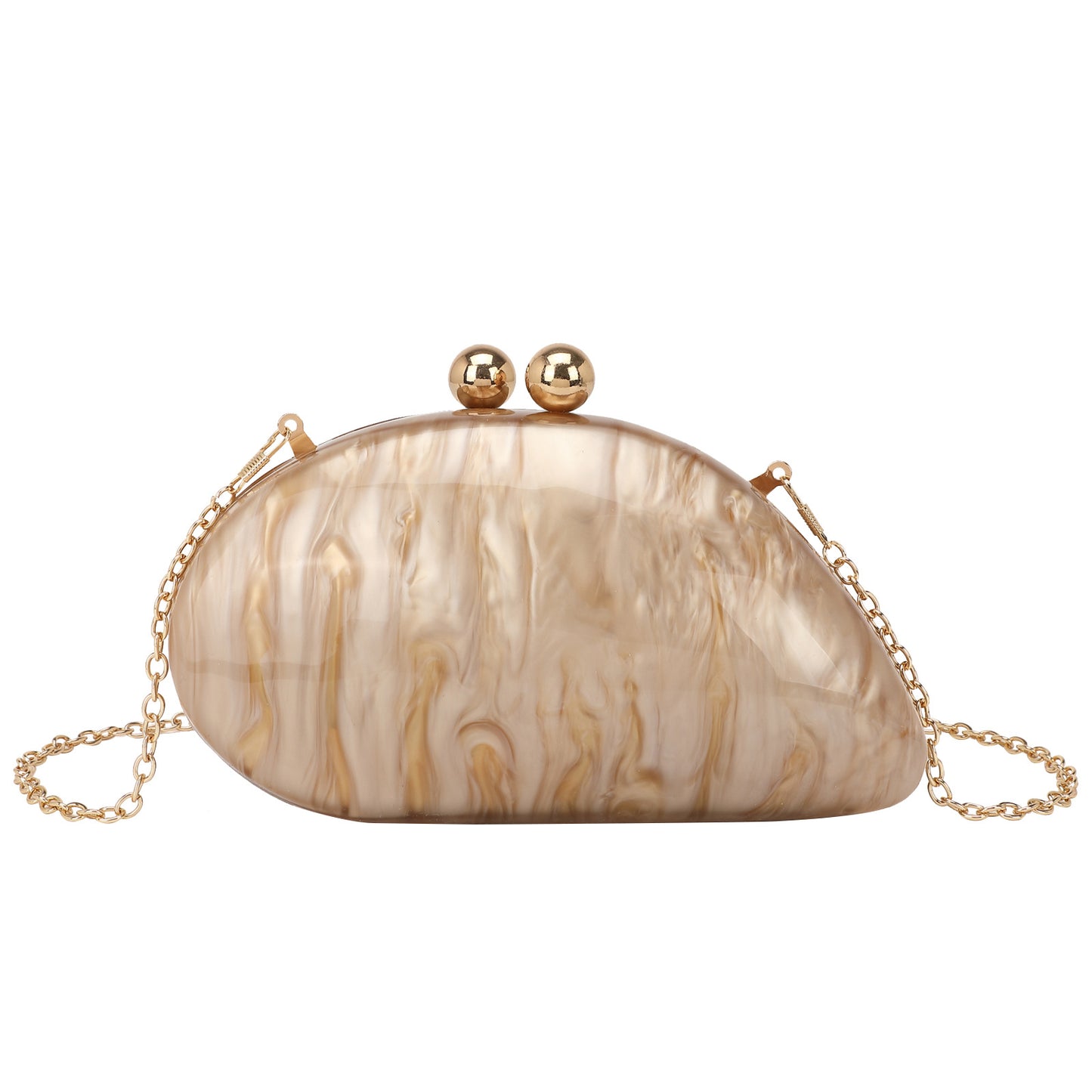 Women's Oval Acrylic One Wedding Banquet Clutch Dinner Bag