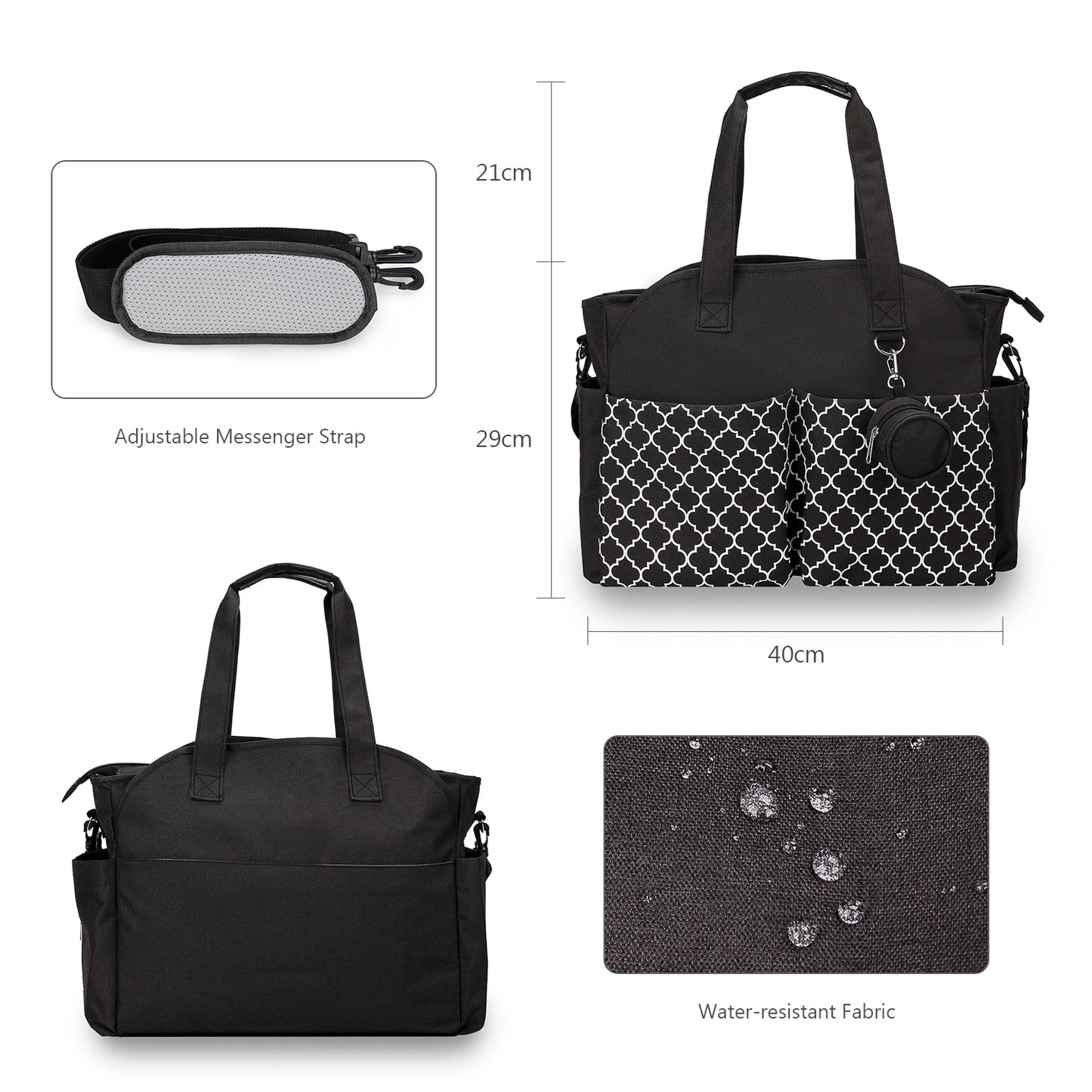Waterproof Hard-wearing Printing Geometry With Pacifier Quick Hair Bags