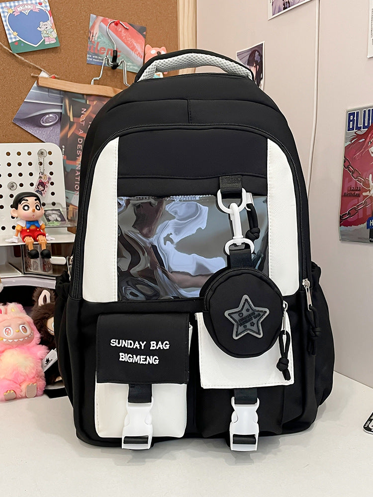 Good-looking Large Capacity Cartoon Female Burden Reduction Backpacks