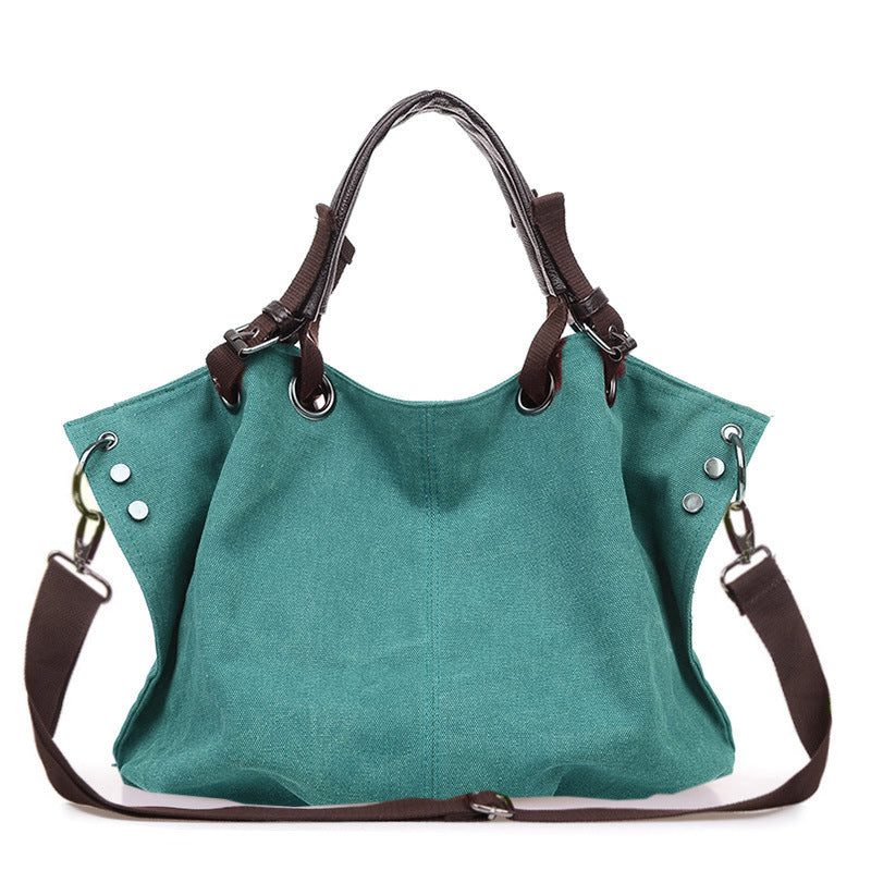 Women's Fashion Simple Canvas Large Capacity Women's Shoulder Bag