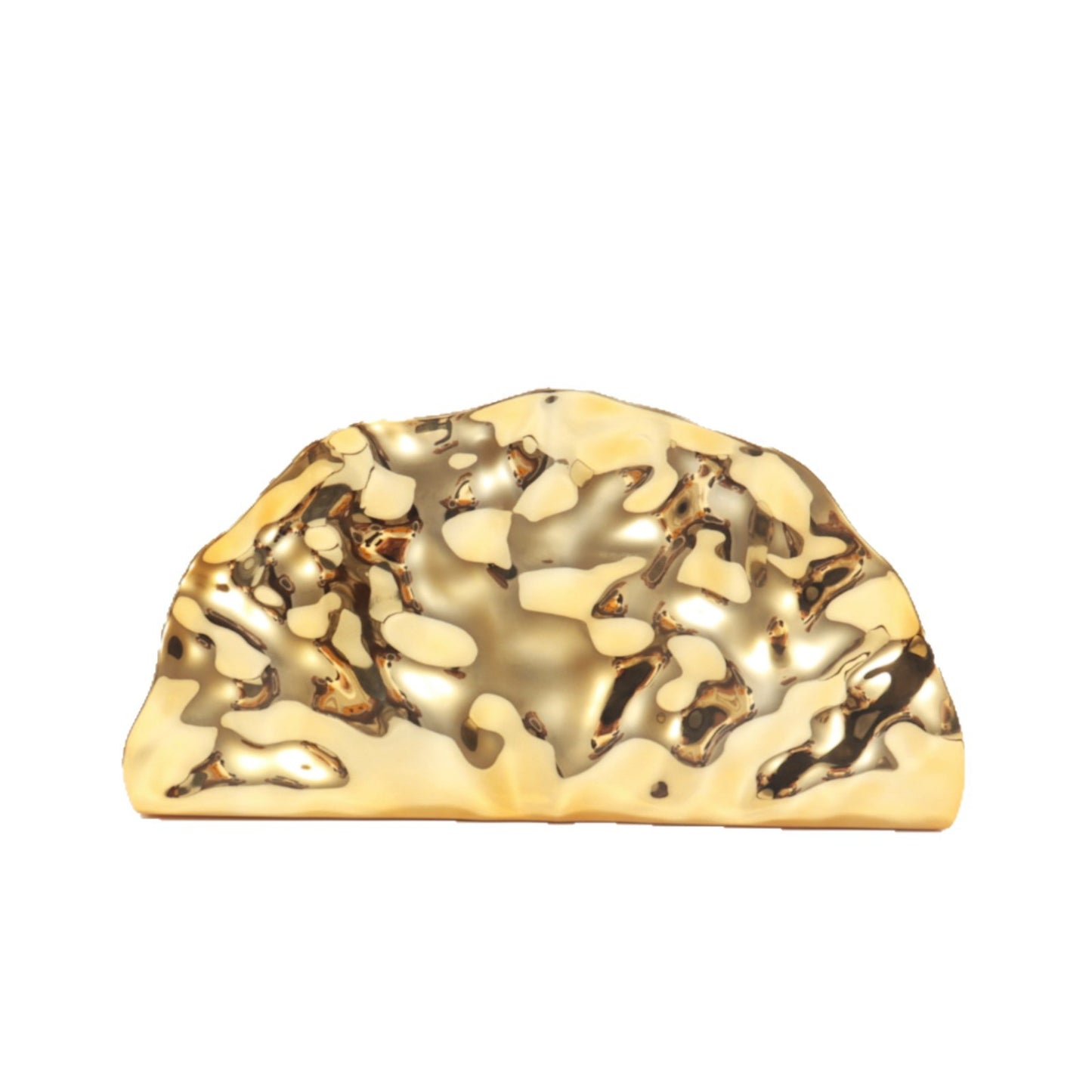 Irregular Glossy Acrylic Clutch Simple Design Dinner Bag