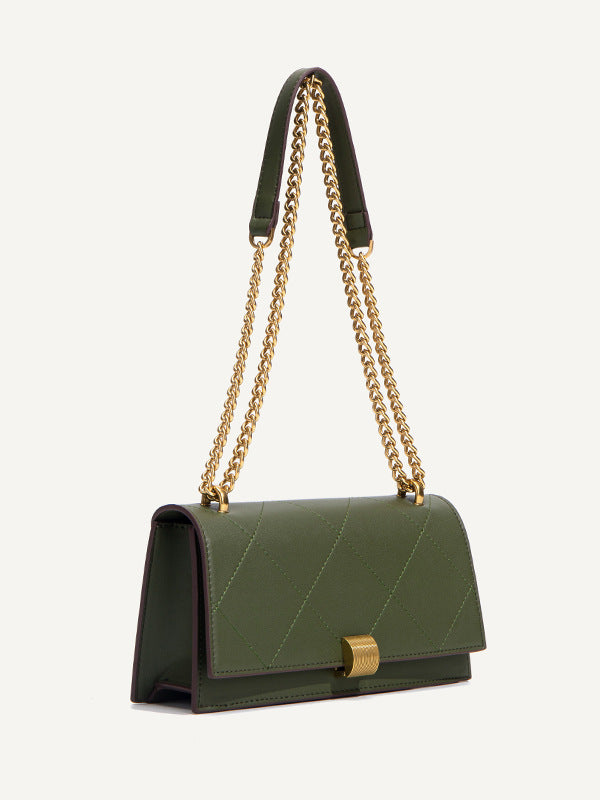Baguette Underarm Rhombus Chain Female High Sense Spring Mature Style Women's Shoulder Bag