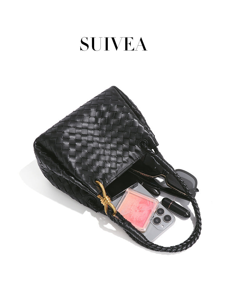 Women's Retro Hand-woven Parachute Vegetable Basket Composite Bags