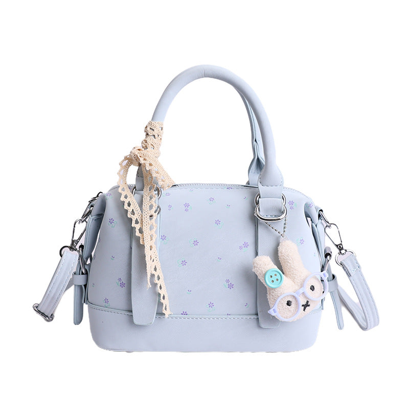 Women's Sweet Floral Boston Versatile Fashion Commuter Cute Bags