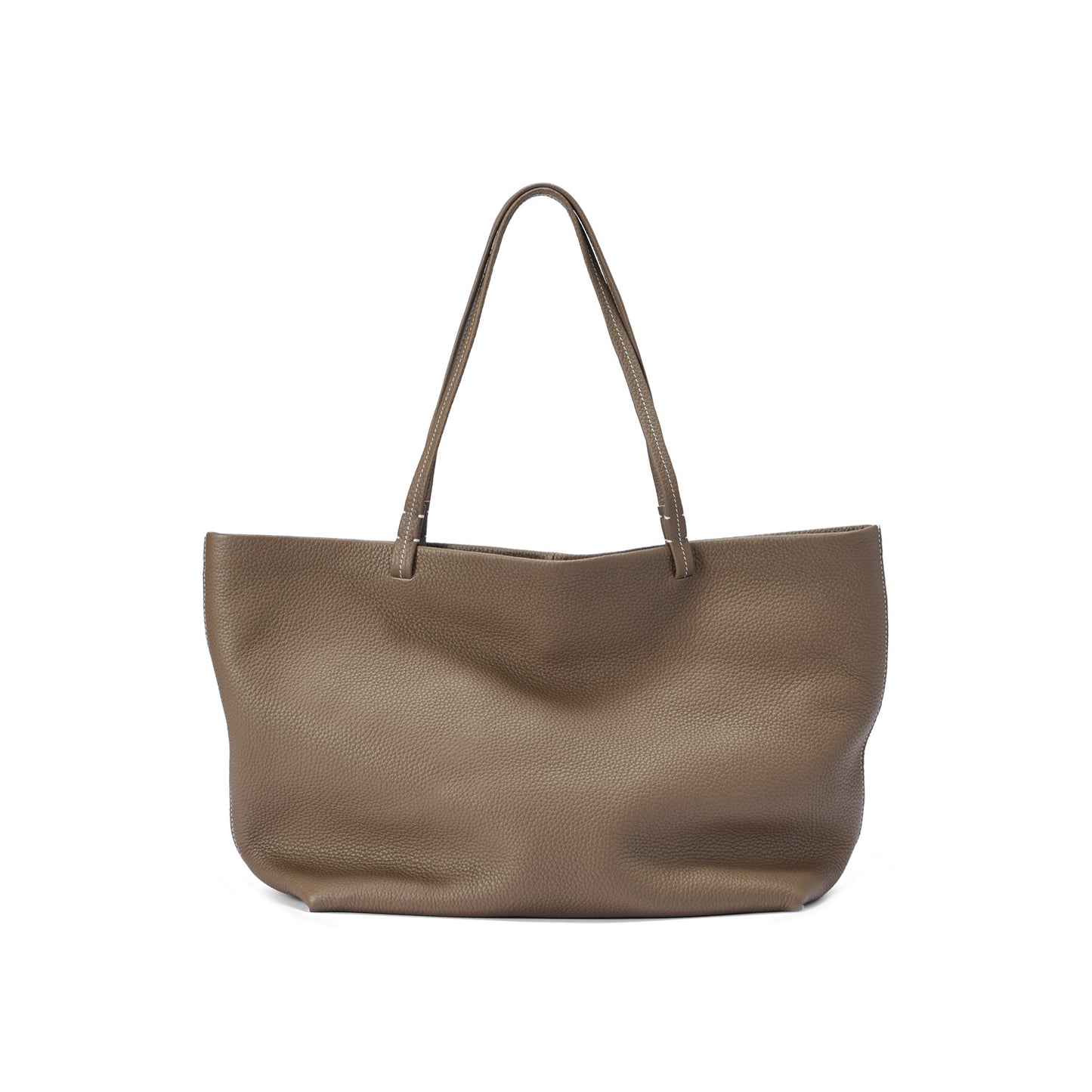 Women's Layer Cowhide Line Genuine Leather Large Capacity Tote Bags