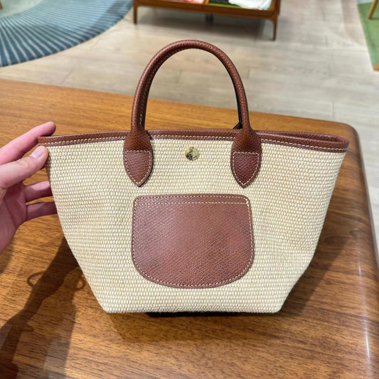Women's French Dragon Leather Woven Vegetable Basket Large Capacity Fashion Bags