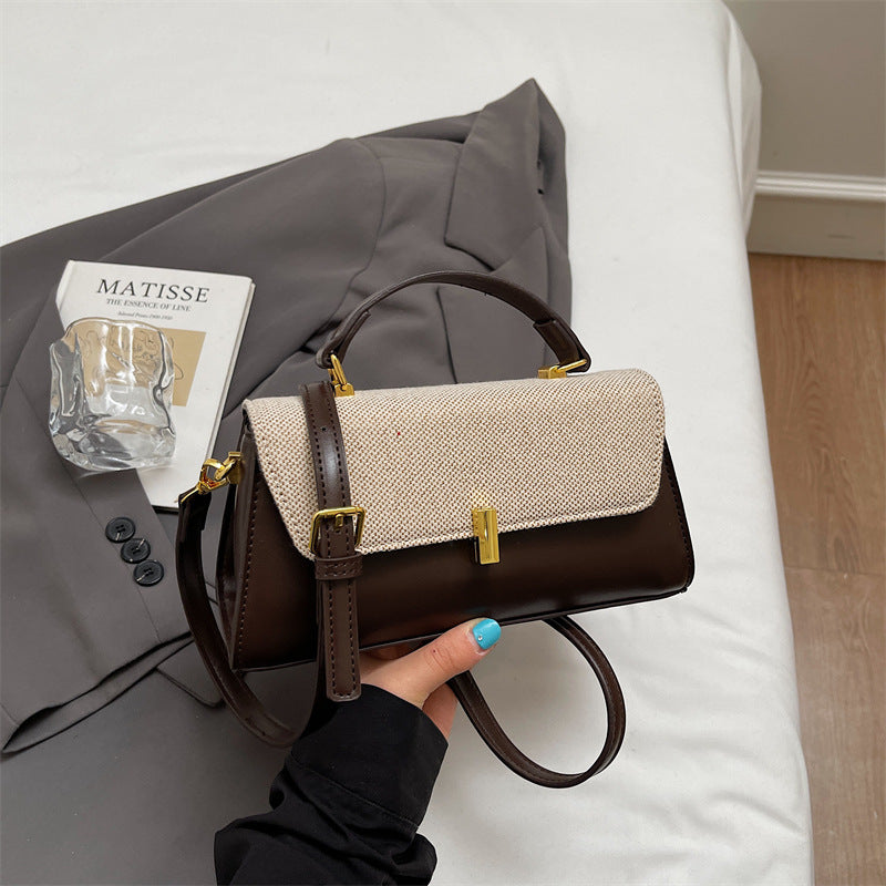 Women's Textured Commute Minimalist Spring Retro Solid Small Square Bag