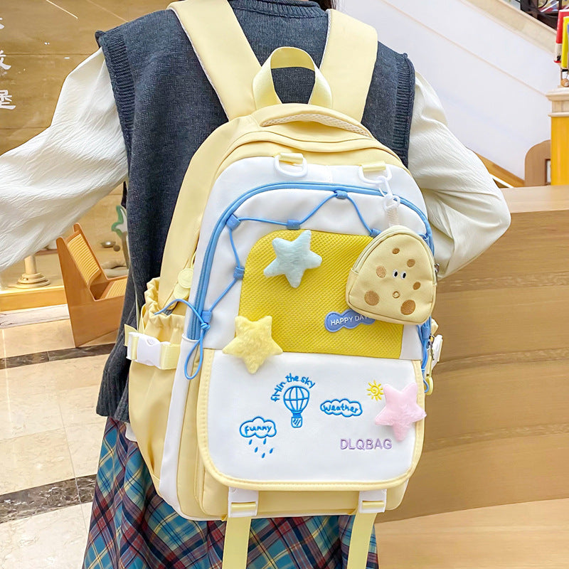 Children's Junior High Burden Reduction Large Capacity Primary Leisure Backpack