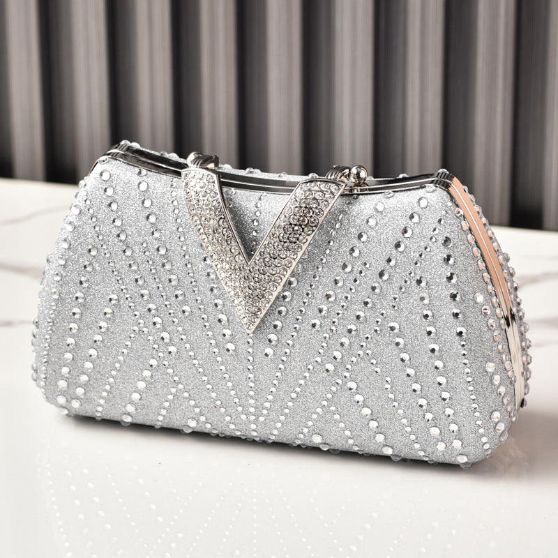 Rhinestone Banquet Dress Garment Luxury Party Dinner Bag