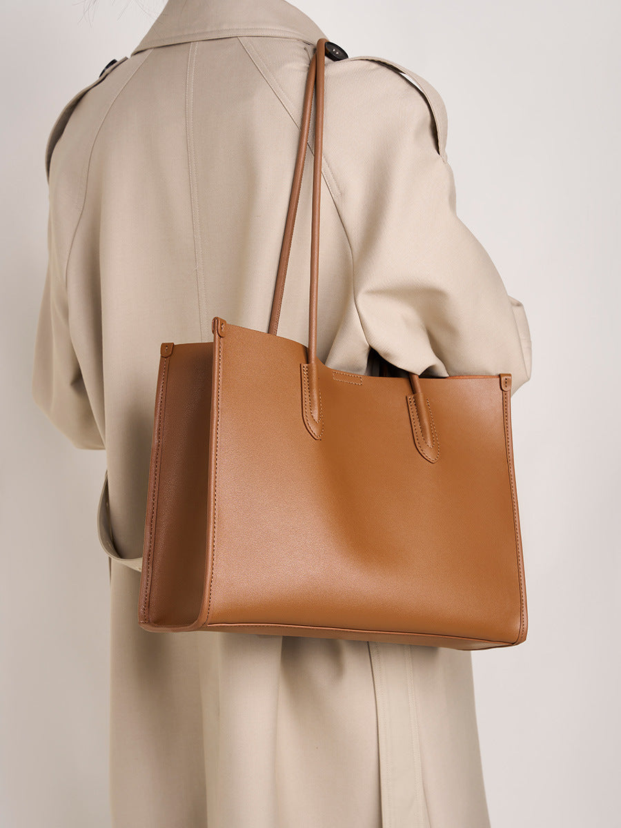 Women's Genuine Leather Niche Soft Versatile High-grade Large Bags