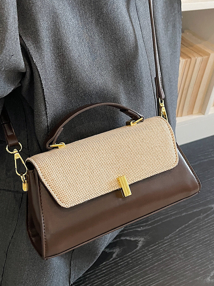 Women's Textured Commute Minimalist Spring Retro Solid Small Square Bag