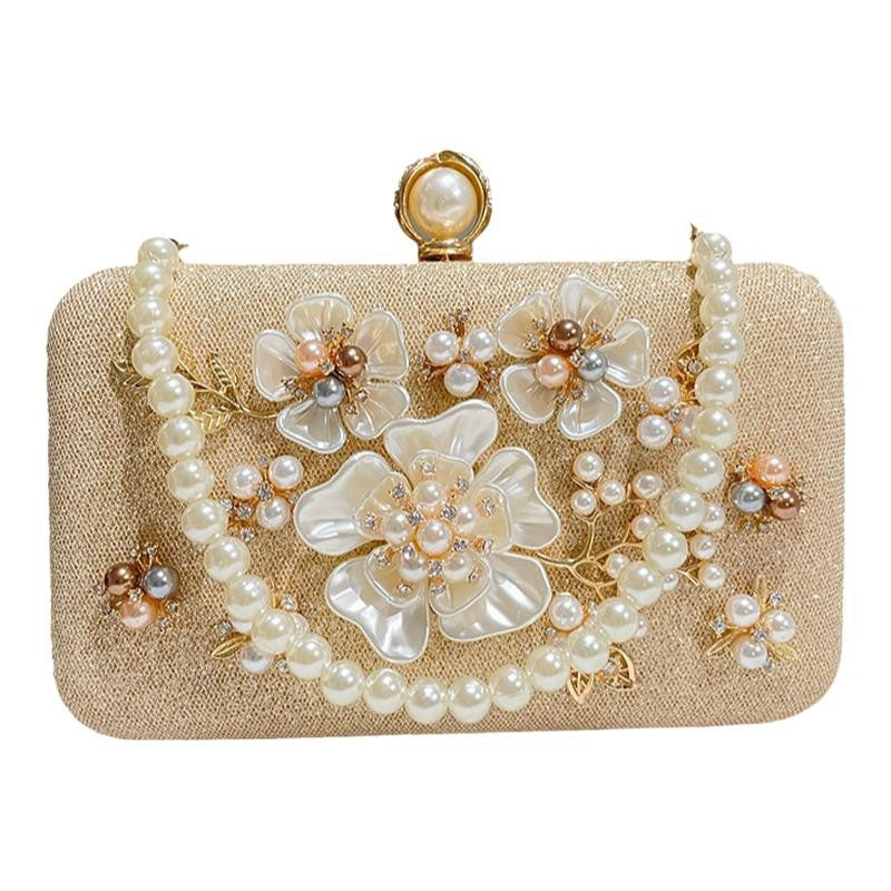 Durable Women's Pearl Cheongsam Portable Banquet Bags
