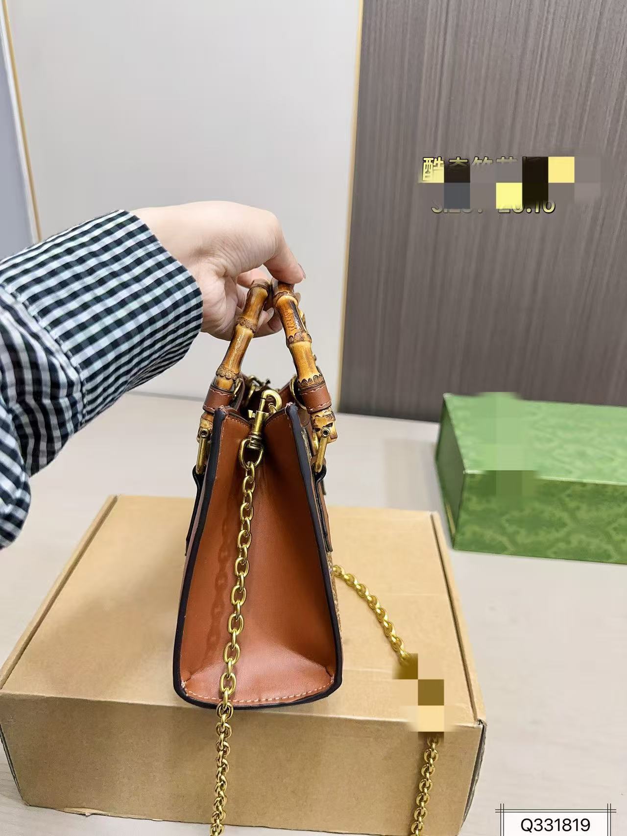 Stylish Women's Fashionable Bamboo Joint Leather Handbags