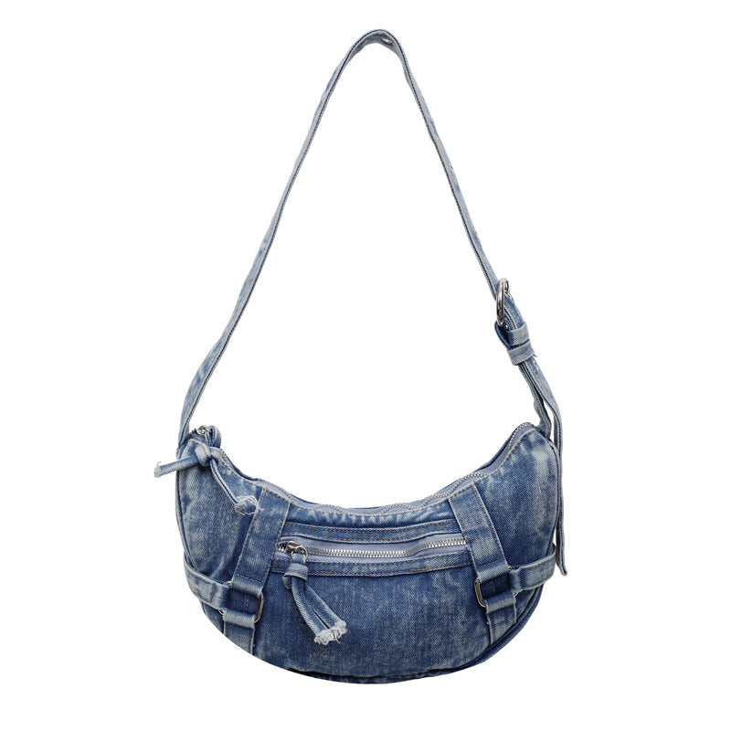 Women's Denim Korean Fashion Commute Dumpling Women's Shoulder Bag