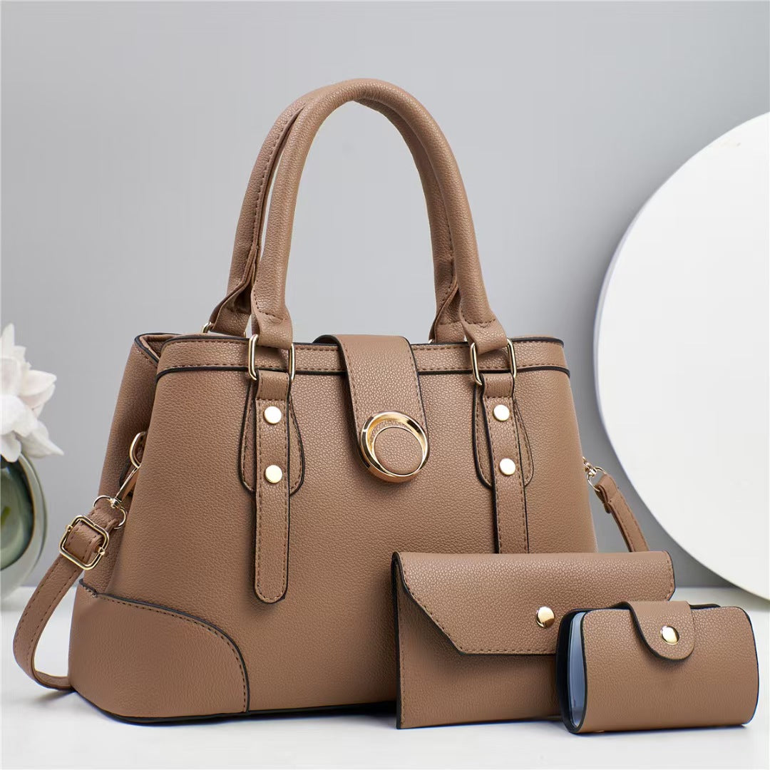 Women's Three-piece Set Large Capacity Textured Big Bags