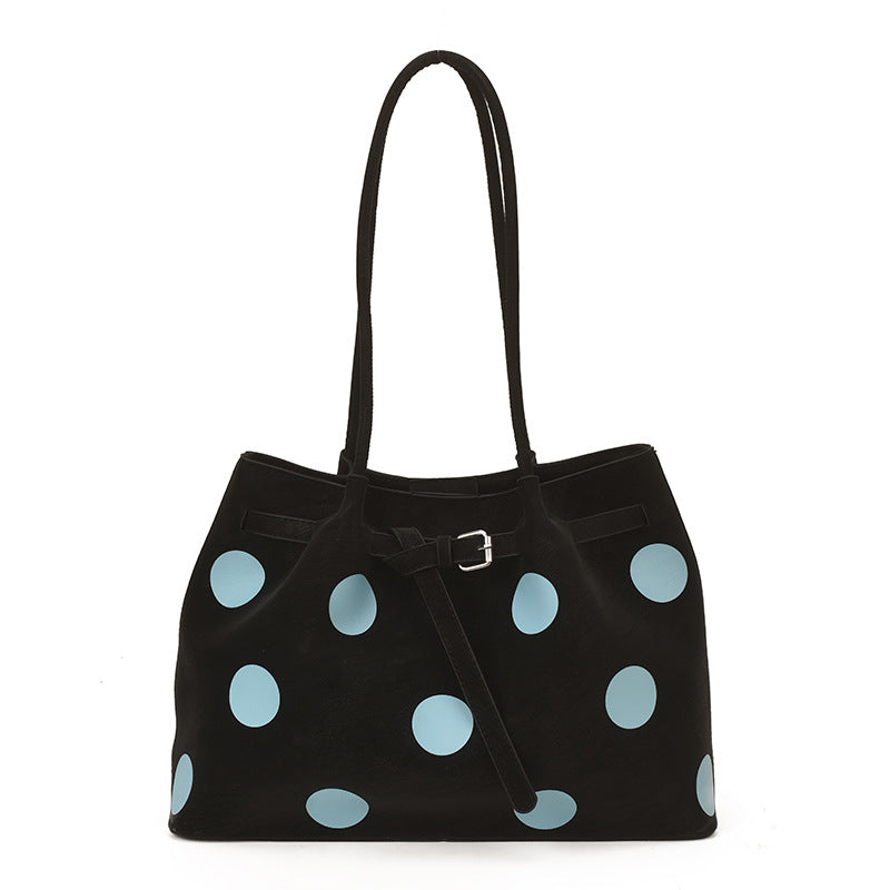 Women's Polka Dot Large Capacity Simple Versatile Commuter Handbags