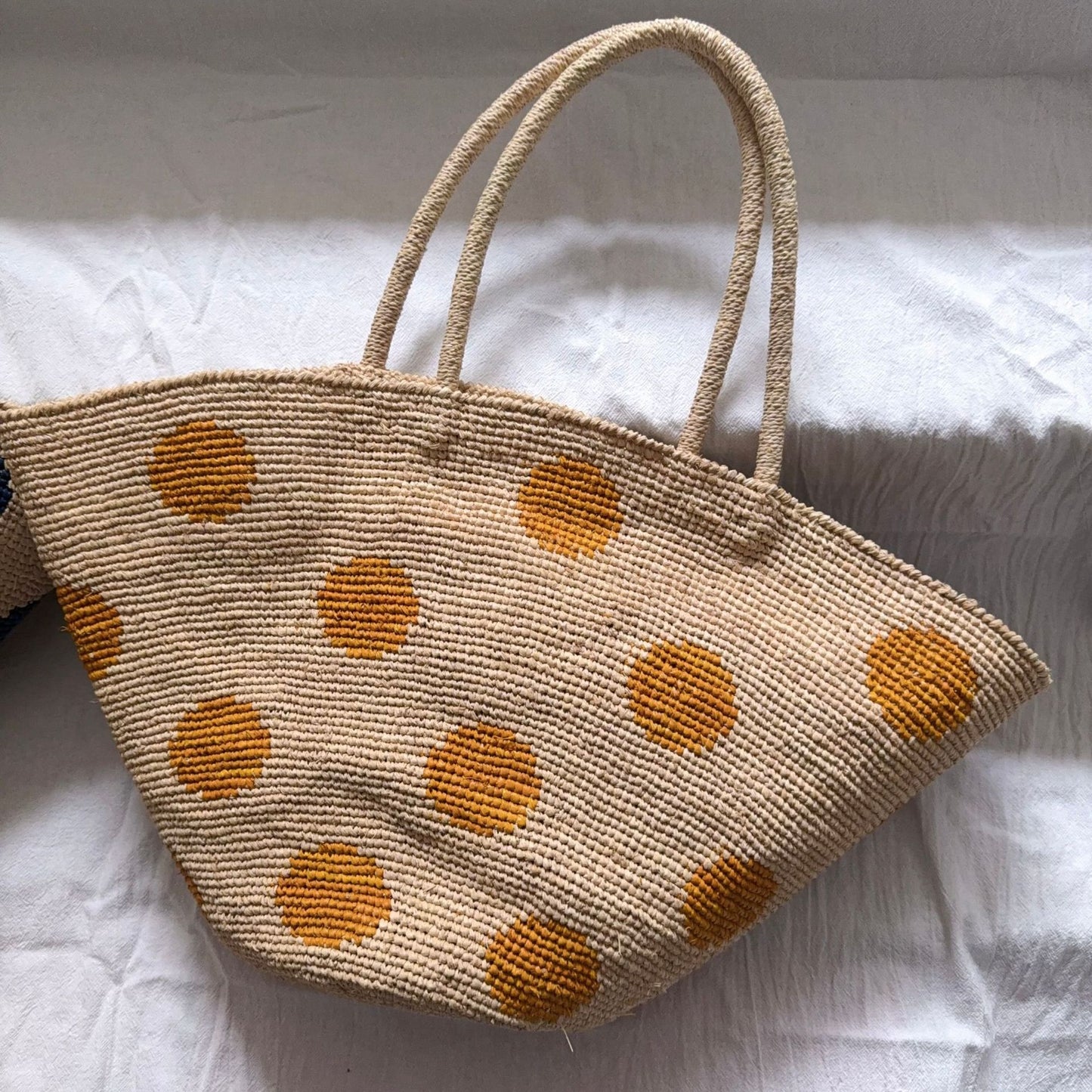 Women's Summer Raffia French Style Vacation Seaside Large Capacity Polka Dot Women's Shoulder Bag