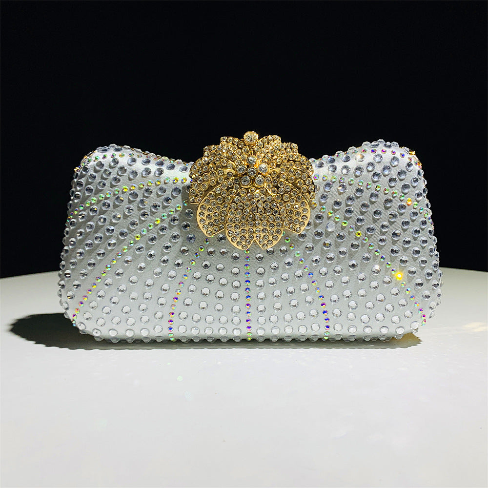 Women's Light Luxury Fashion Rhinestone Portable Chain Dress Bags