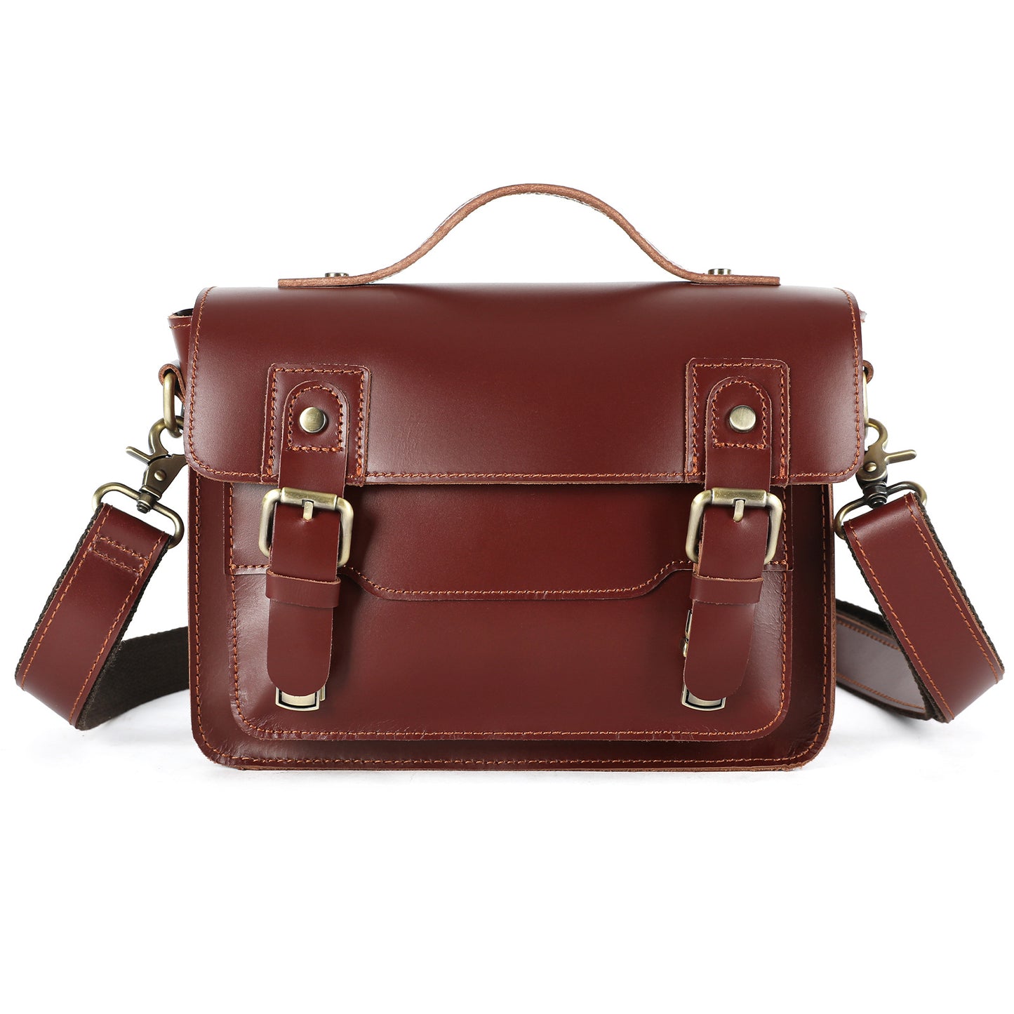 Men's Leather Fashion Crazy Horse First Layer Cowhide Men's Shoulder Bag