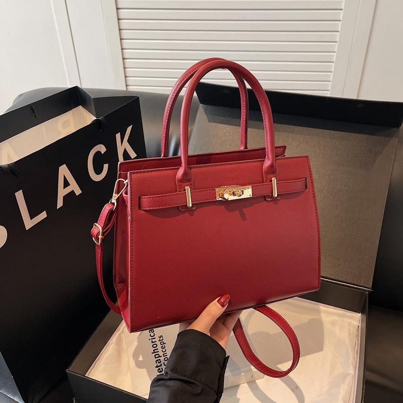 Women's Large Capacity Totes Light Luxury Simple Textured Temperamental Women's Shoulder Bag