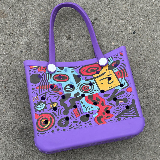 Hole Printed Iti Large Capacity Storage Tote Bag