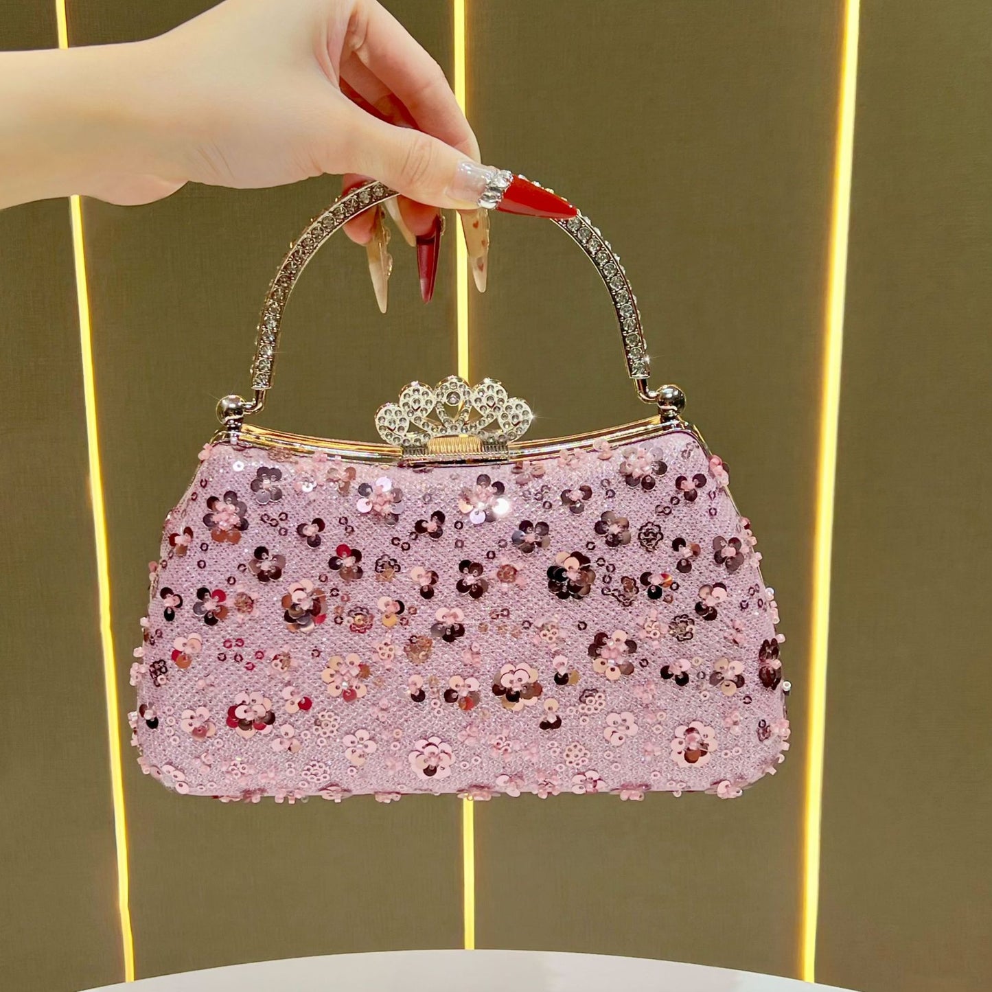 Women's Sequin Fashion Premium Chain Banquet For Dinner Bag