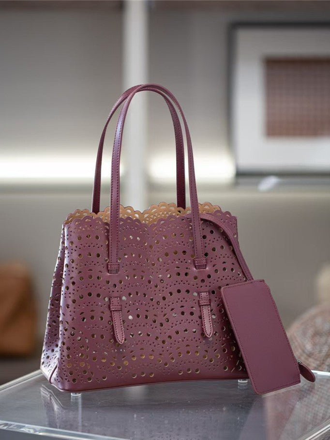 Women's Wave Hollow Carved Vegetable Basket French Bags