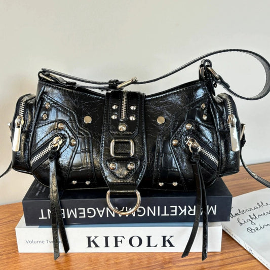 Niche High-grade Fashion Motorcycle Female Hot Style Commuter Women's Messenger Bag