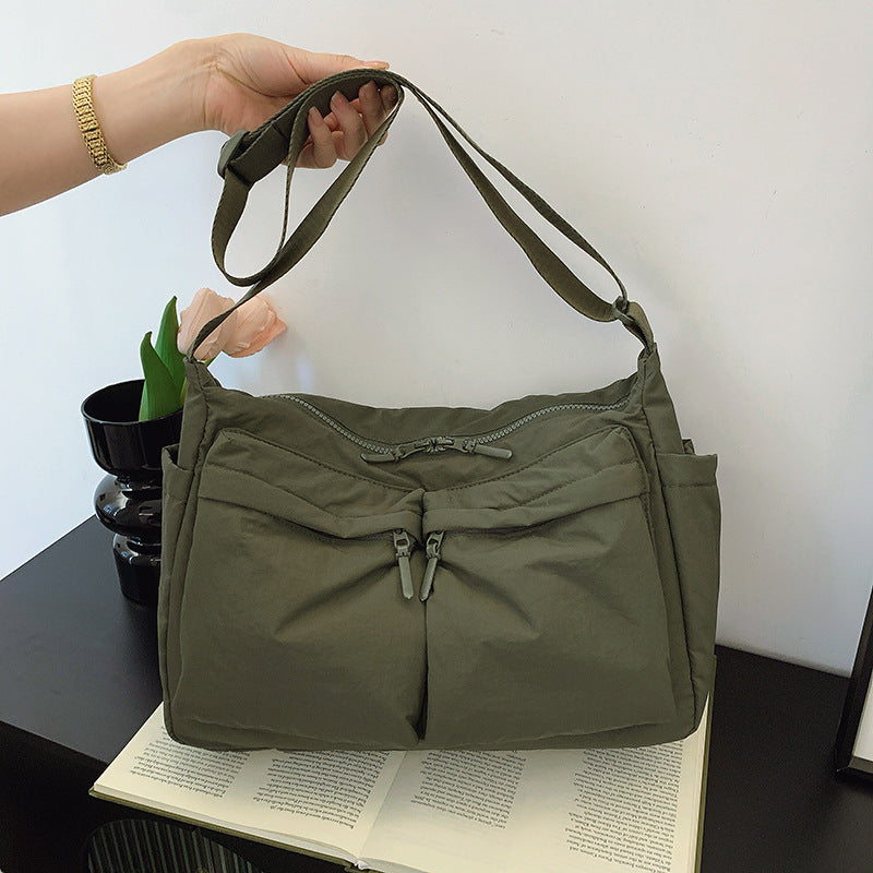 Women's & Men's Simple Nylon Cloth Large Capacity Totes Bags
