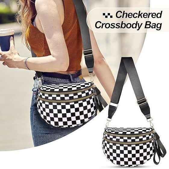 Women's Versatile Chessboard Plaid Money Shell Storage Simple Women's Shoulder Bag