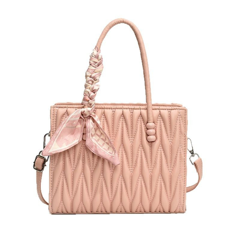 Women's Fashion Pleated Commuting Elegant Easy Matching Women's Shoulder Bag