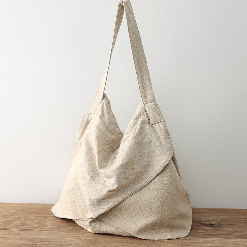 Women's Leisure Artistic Cotton Linen Canvas Large Capacity Advanced Idle Style Bags