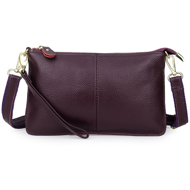 Women's Cowhide Fashion Clutch Soft Leather Women's Messenger Bag