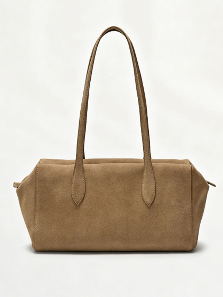 Winter Niche Suede Matte Simple Large Capacity Retro Handbags