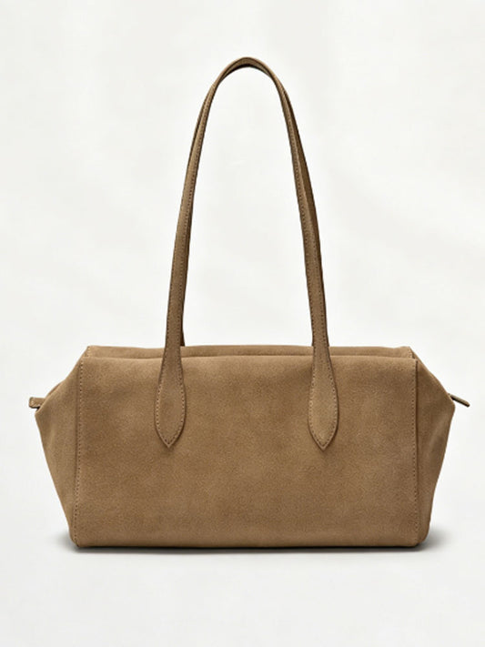 Winter Niche Suede Matte Simple Large Capacity Retro Handbags
