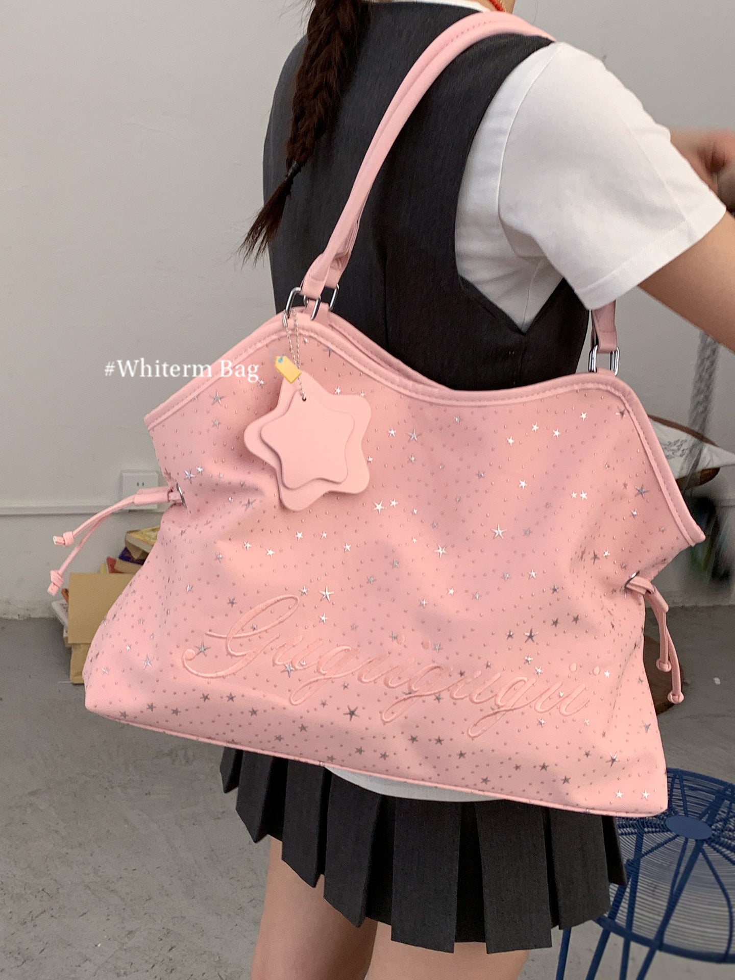 Women's Style Fashion Large Capacity Underarm Simple Letter Tote Bag