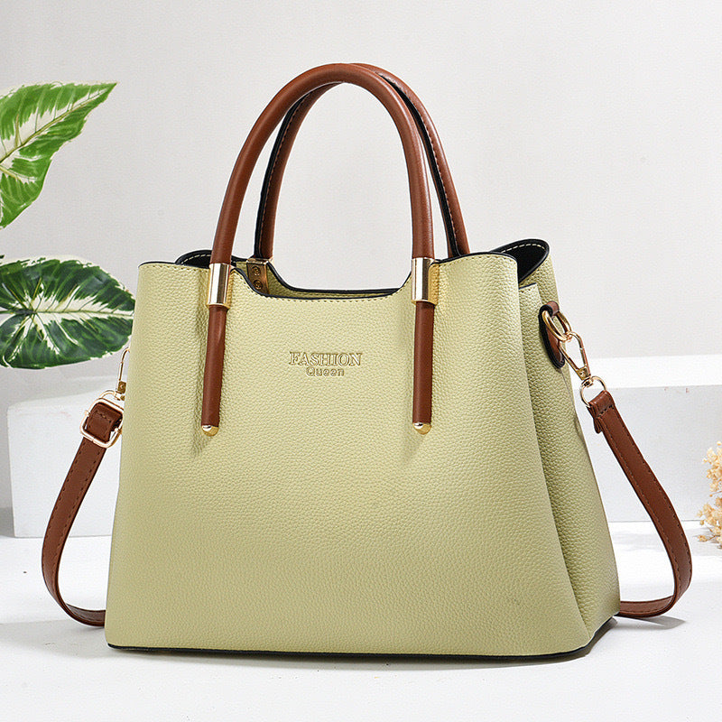 Solid Color Textured Simple Design Leisure Handbags