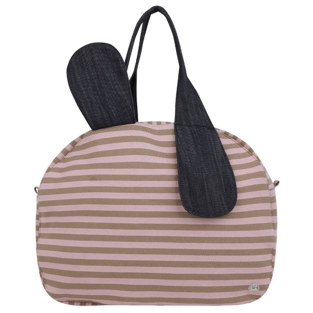 Slouchy Striped Large Capacity Waterproof Nylon Women's Shoulder Bag