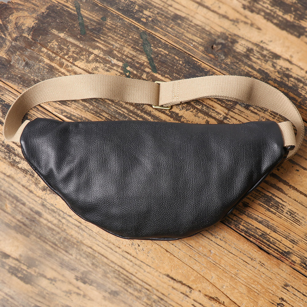 Men's Leather Top Layer Large Capacity Mobile Bags