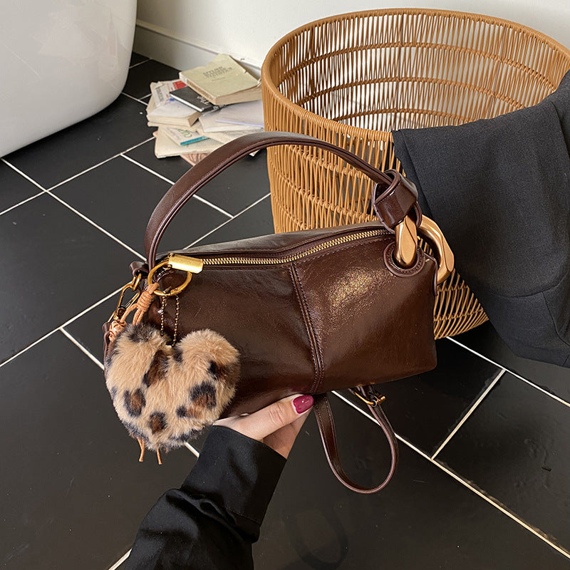 Women's Fashion Pillow High-grade Design Deerskin Veet Frosted Women's Messenger Bag