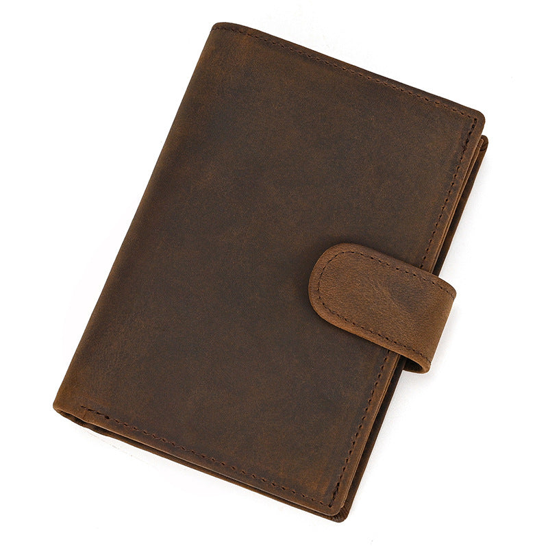 Women's & Men's First Layer Cow Two Fold Three Multi Slots Men's Wallet